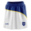 Custom Skirt/Skort Yellow, White & Blue Swirl